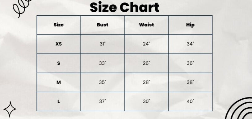 Ivory Mini Satin Embroidery Dress Size Chart