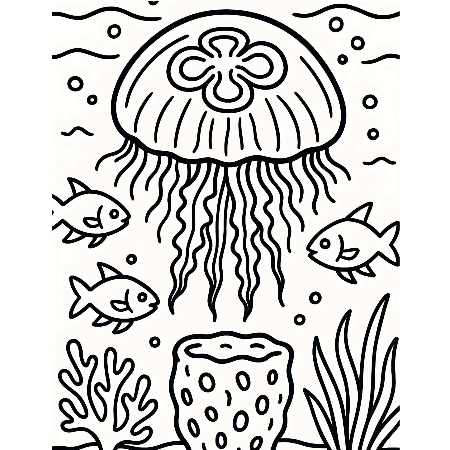 Jellyfish, Corals, and Anemones Phylum Cnidaria Coloring Pages page 4
