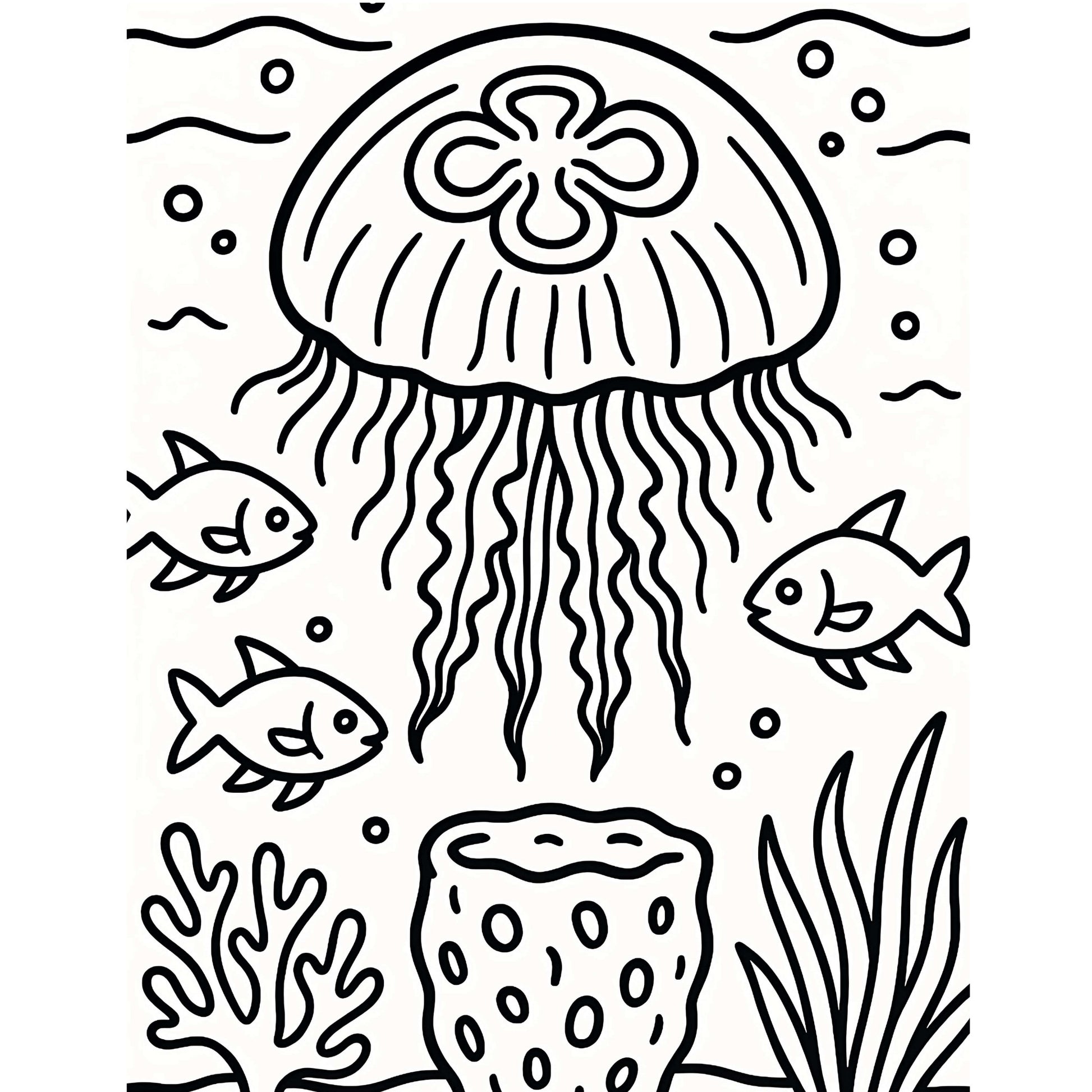 Jellyfish, Corals, and Anemones Phylum Cnidaria Coloring Pages page 4