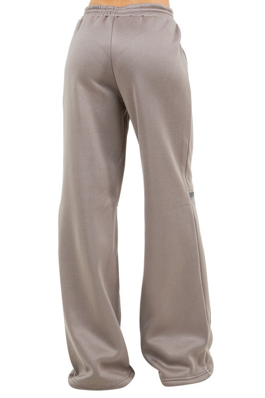 Khaki Women Fashion Classic Straight Leg Pants on model Back view