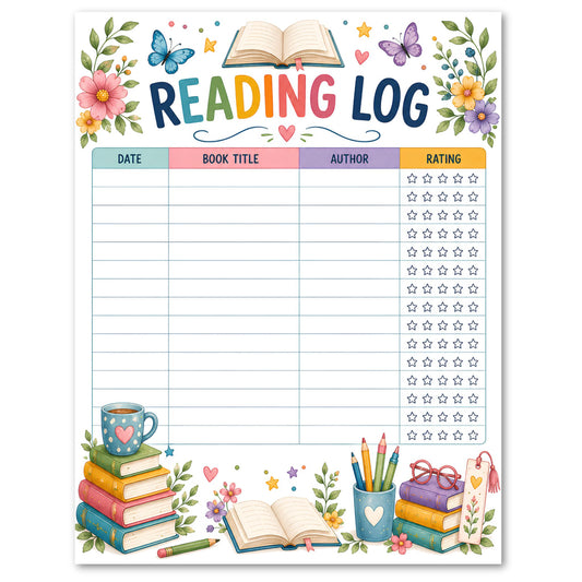 Kids Reading Log Printable