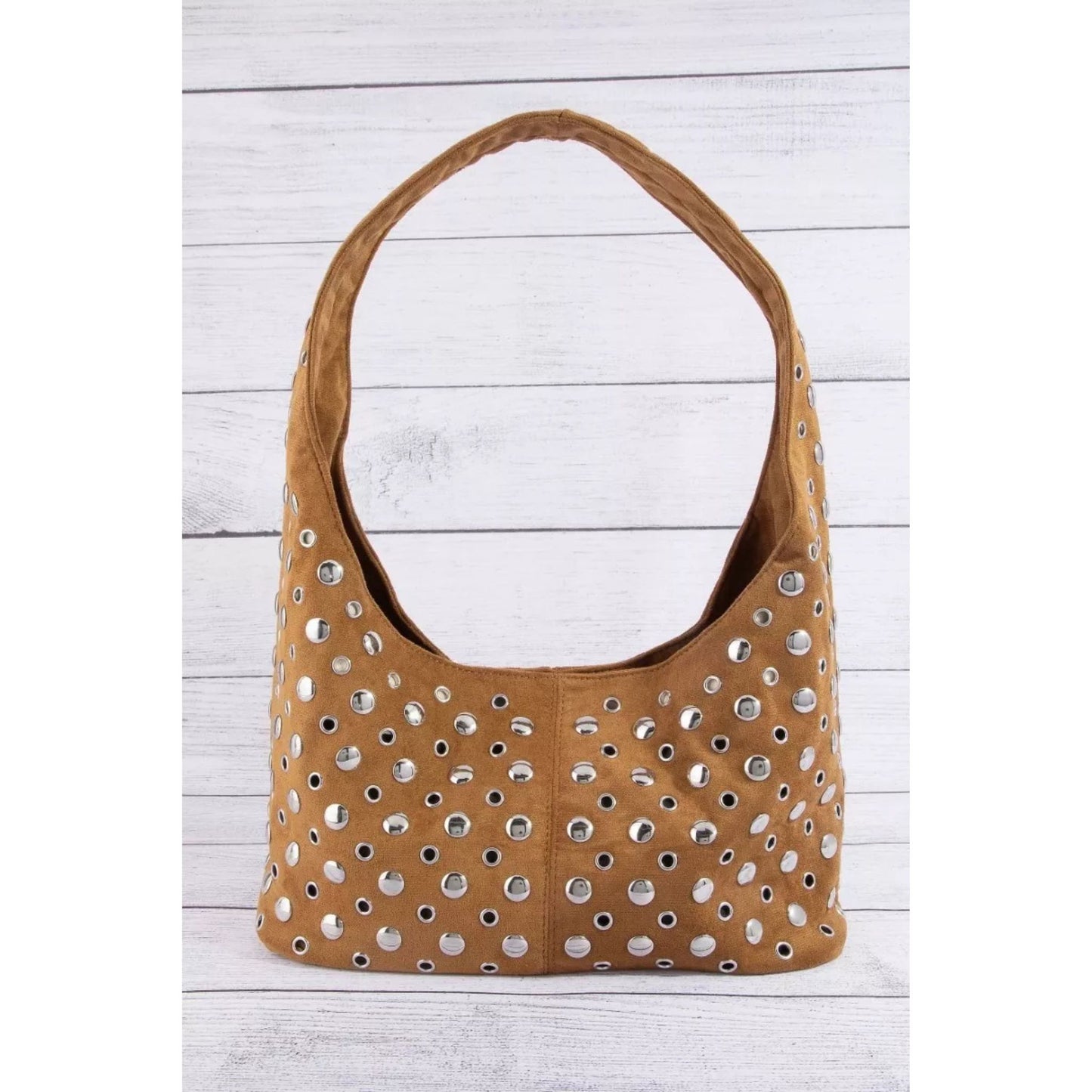 Multi Rivet Studded Shoulder Bag