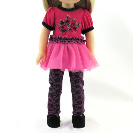 Lace Princess Pant Set for 14 1/2-inch dolls with doll