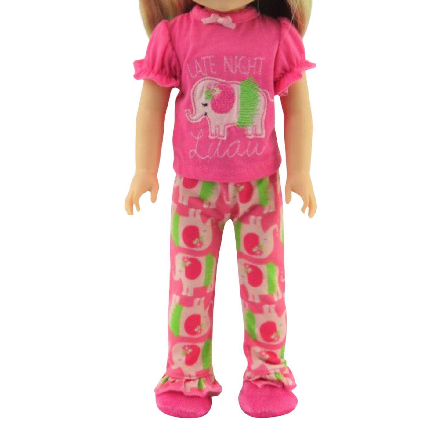 Late Night Luau Pajamas for 14 1/2-inch dolls with doll