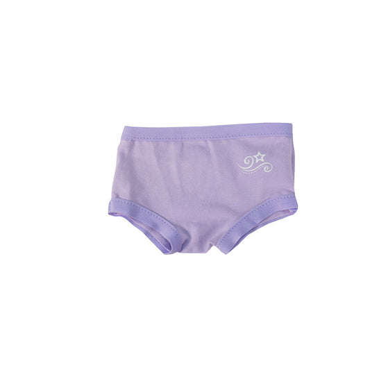 Lavender Shooting Stars Panties for 18-inch dolls