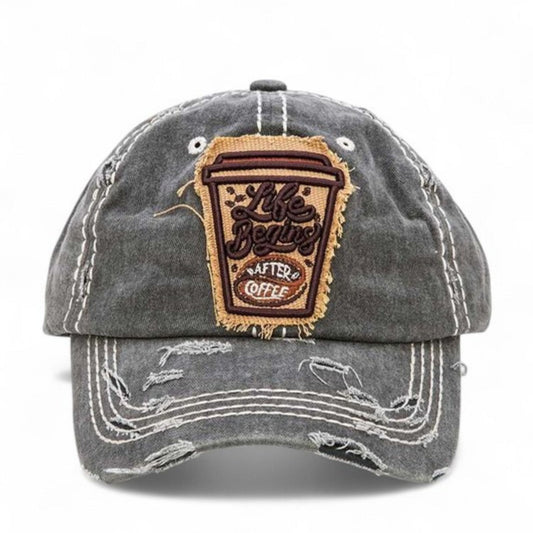 Life Begins After Coffee Vintage Cap