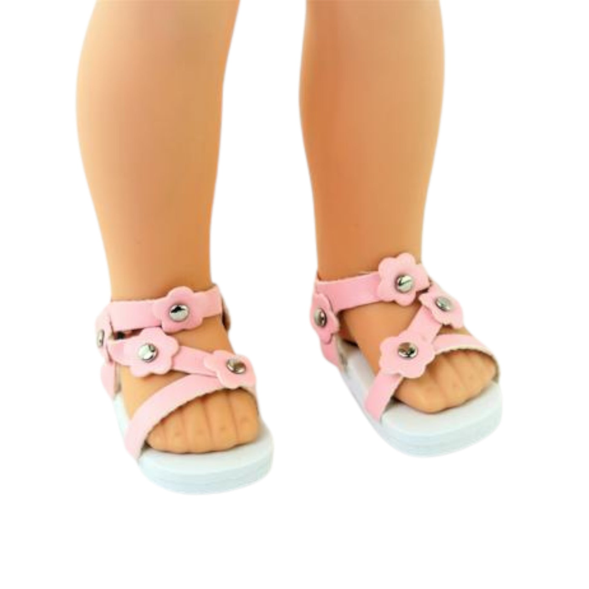 Light Pink Sandals for 14 1/2-inch dolls with dolls