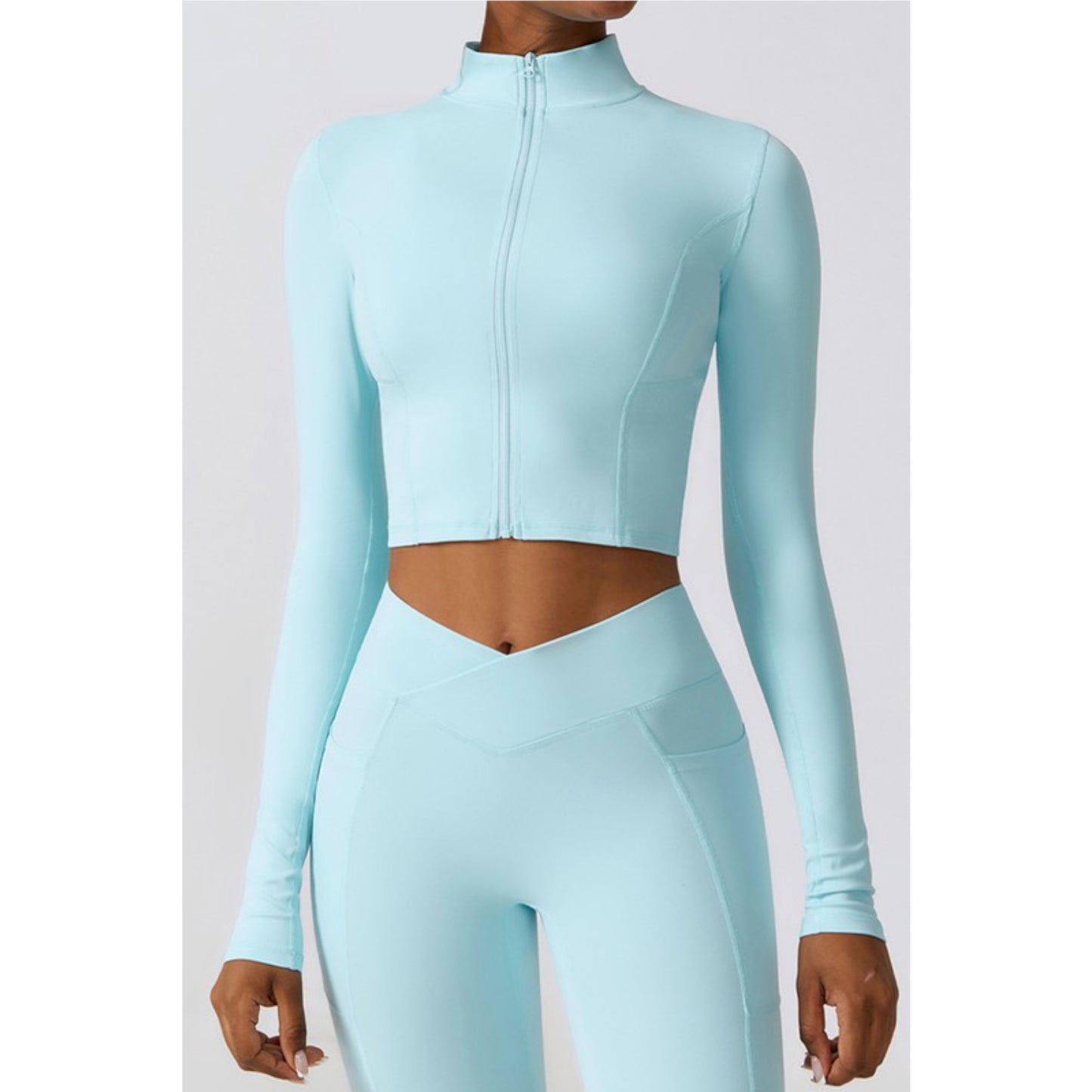 Light Bow Quick-drying Long Sleeve Yoga Top Front view