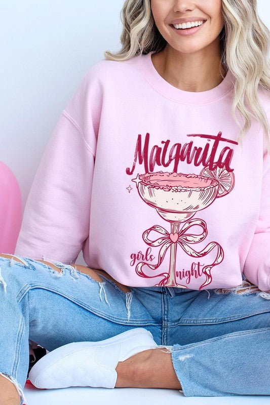 Light Pink Margarita Girls Night Graphic Sweatshirt