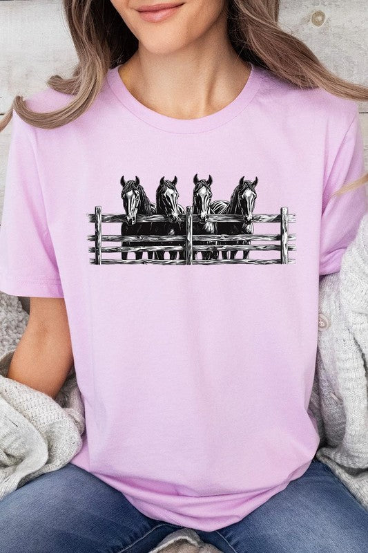 Lilac Horse Western Graphic Tee