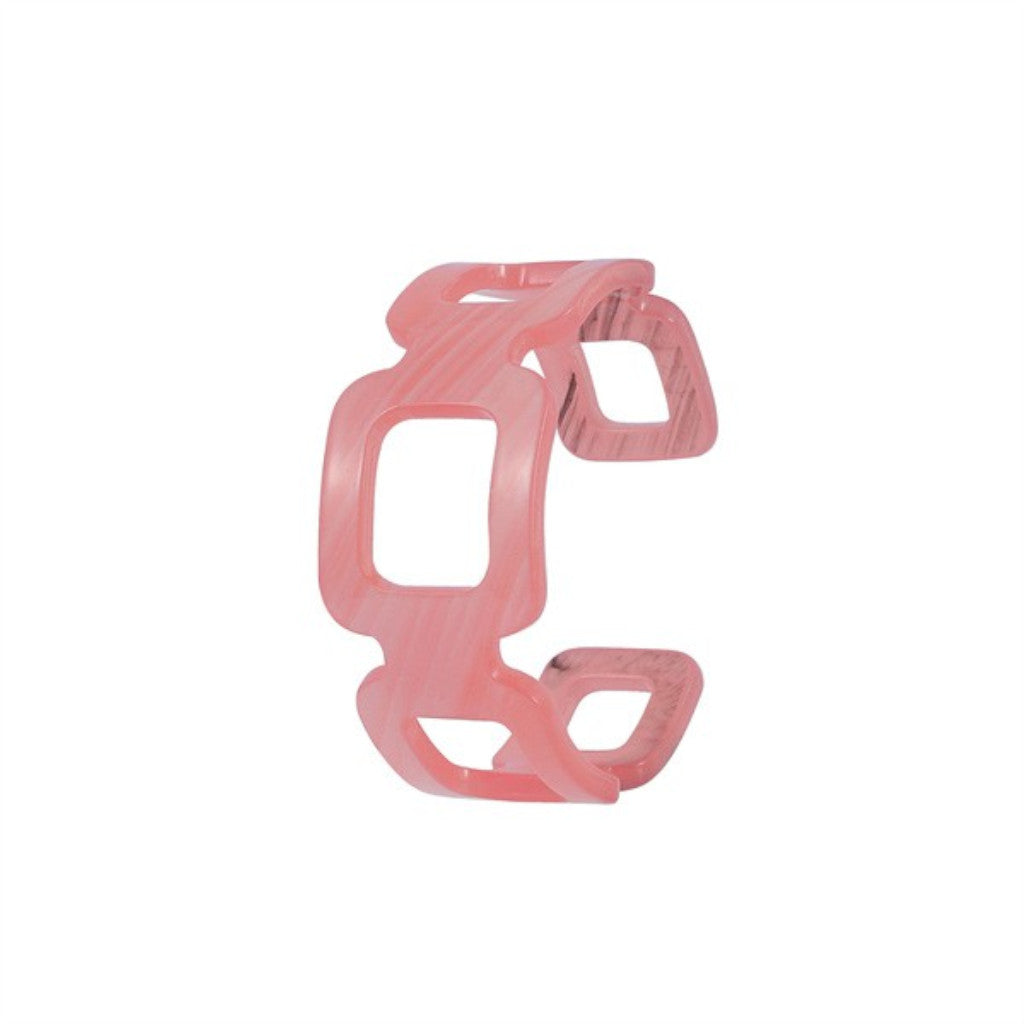 Linked Squared Pink Bracelet