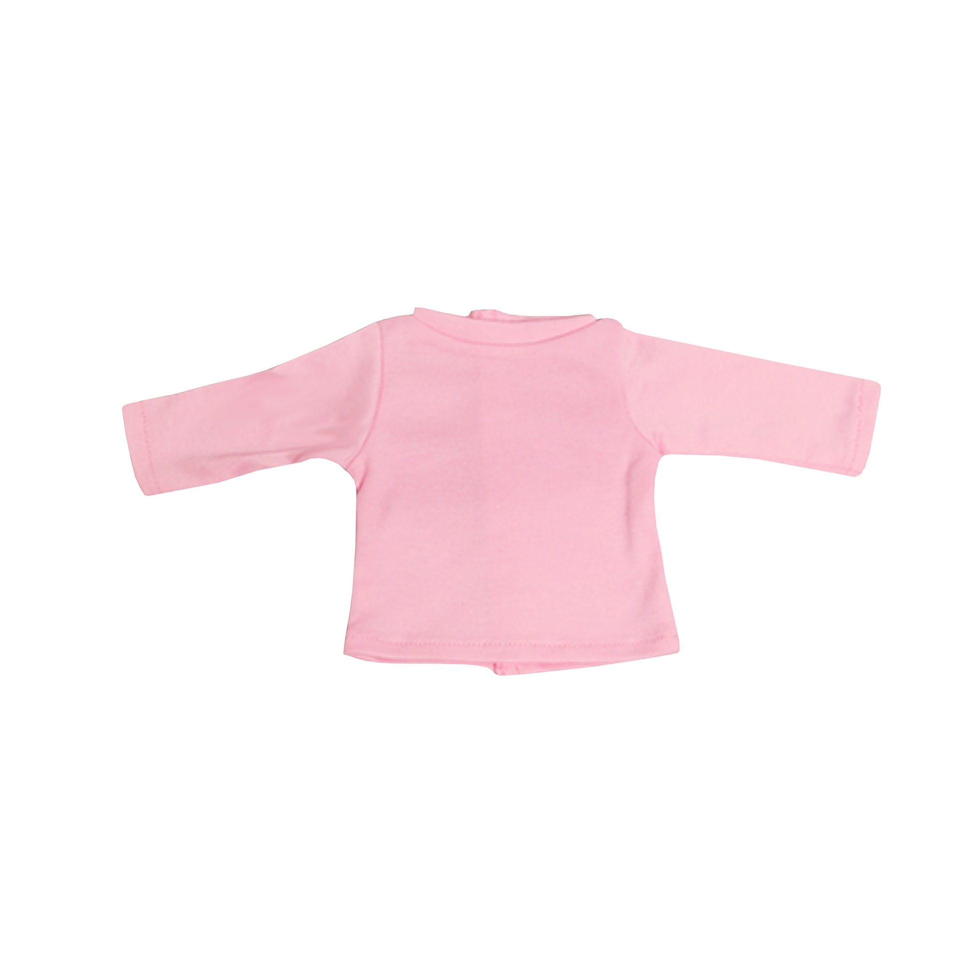 Long Sleeved Light Pink Shirt for 18-inch dolls Flat