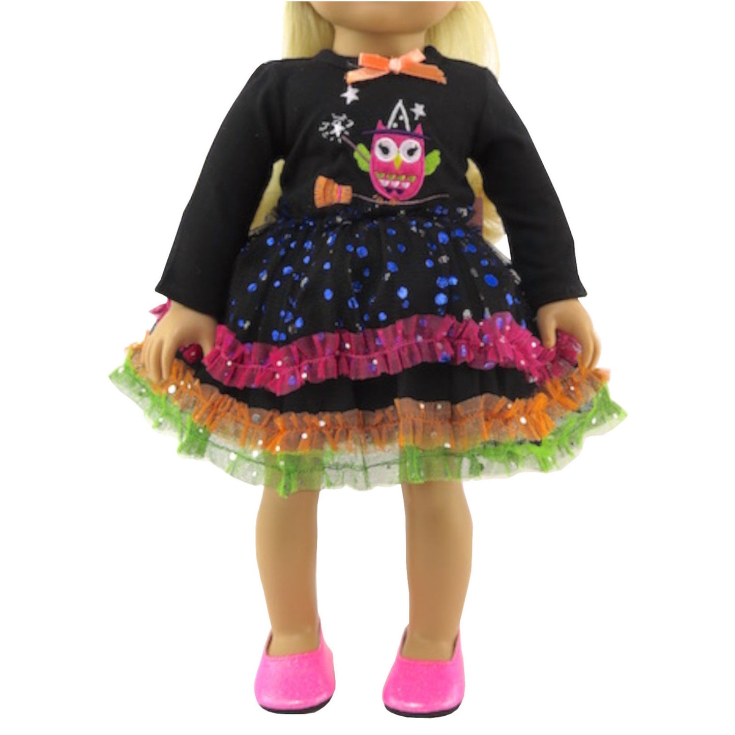 Magic Owl Dress for 18-inch dolls with doll