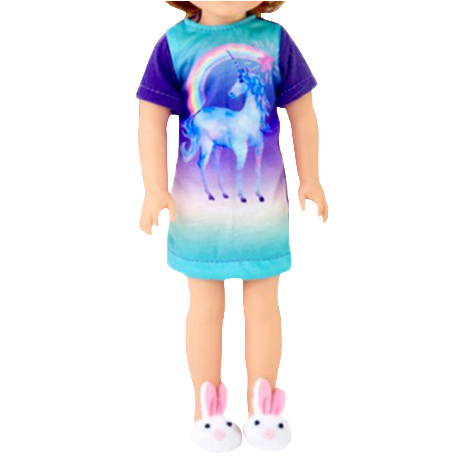Majestic Unicorn Nightgown for 14 1/2-inch dolls with doll