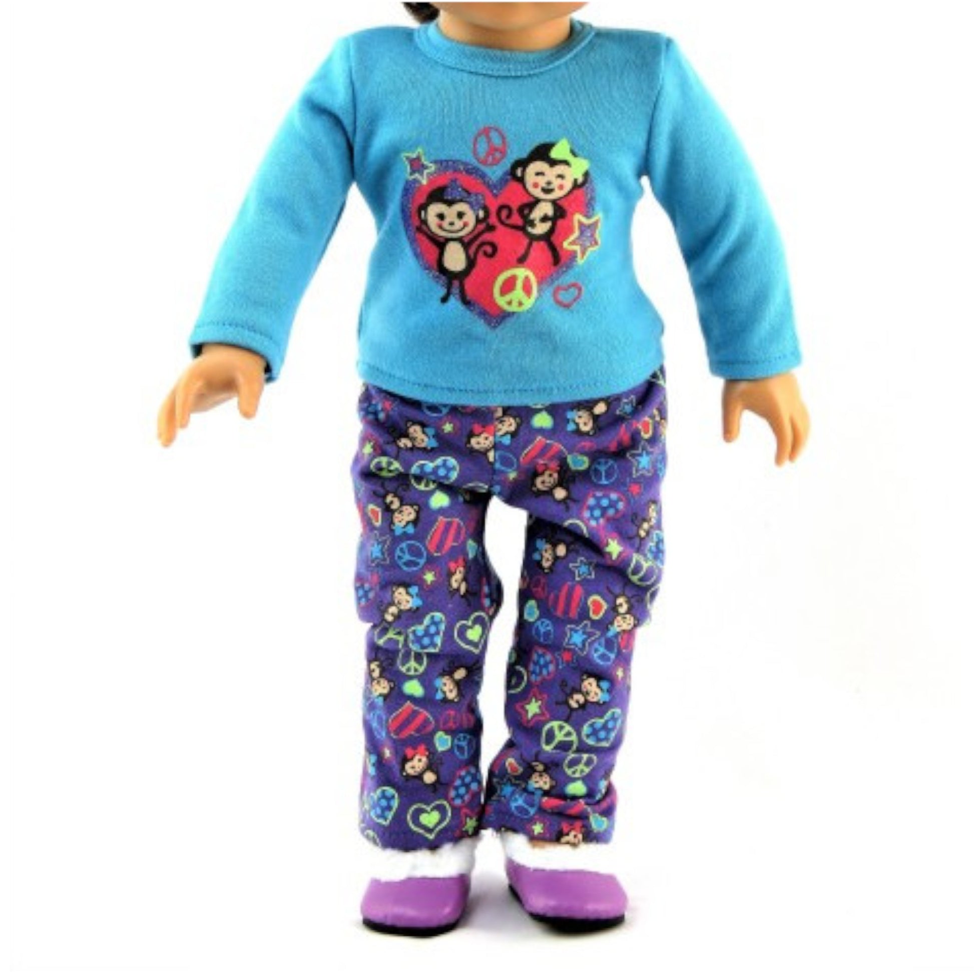 Monkey Pants Set for 18-inch dolls with doll