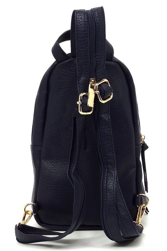 Navy  Blue Calin Sling Backpack Back view