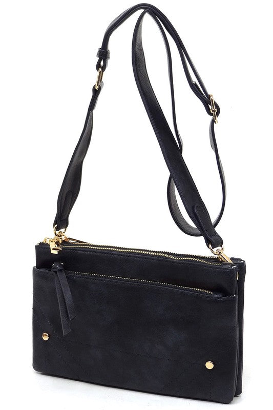 Navy Fashion Crossbody Bag Bent Strap