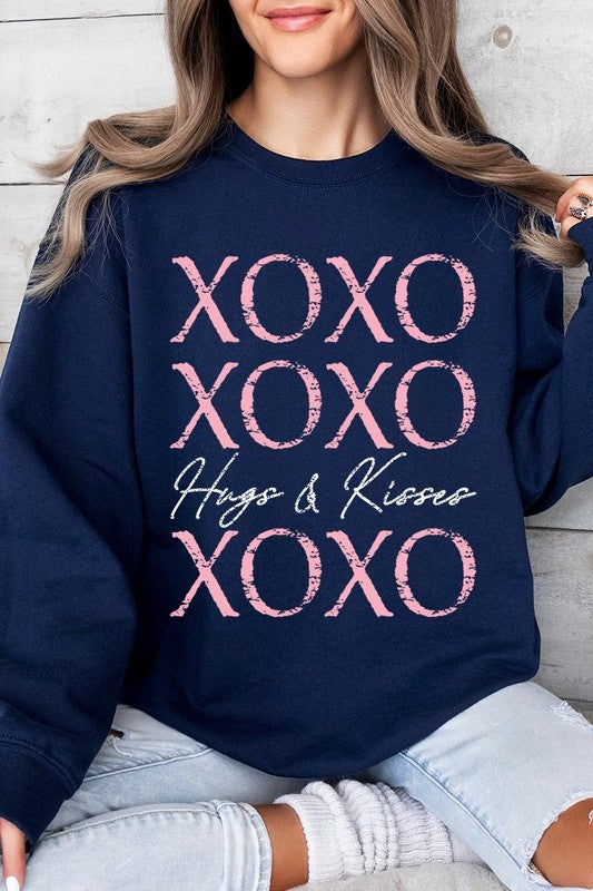 Navy XOXO Graphic Sweatshirt