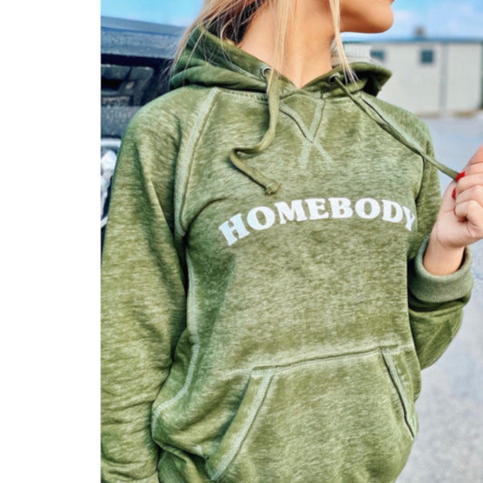Olive Homebody Vintage Hoodie