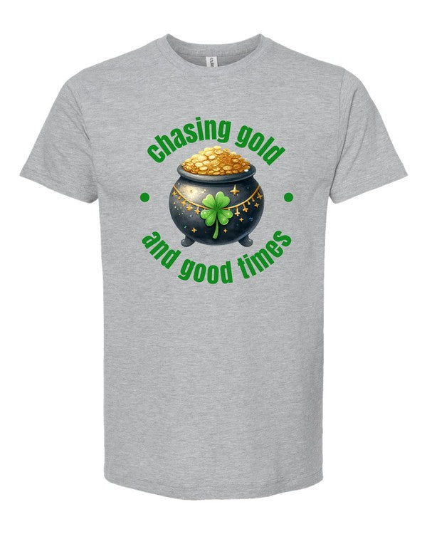 Oxford Chasing Gold and Good Times Graphic Crew Neck Tee