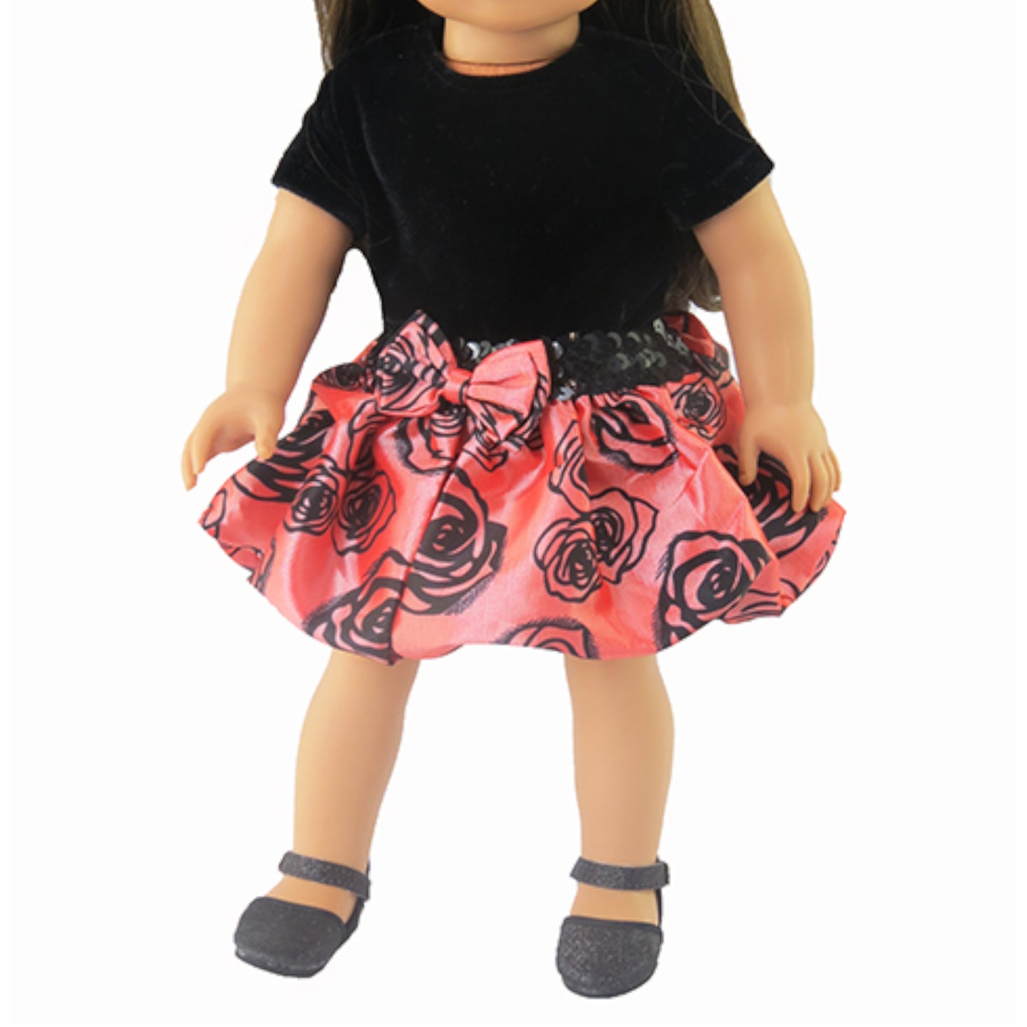 Party Skirt Set with Sequin Headband for 18 inch dolls with doll