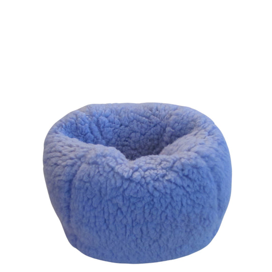 Pastel Lilac Faux Fur Sherpa Doll Bean Bag Chair faor 14 1/2-inch dolls
