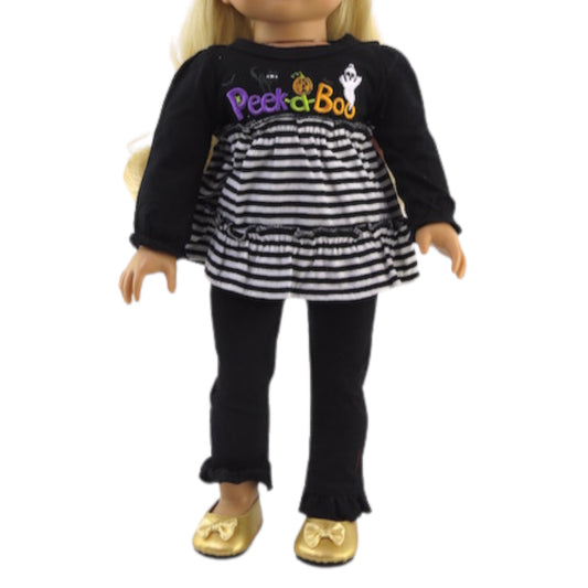 Peek-a-Boo Pants Set for 18-inch dolls with doll