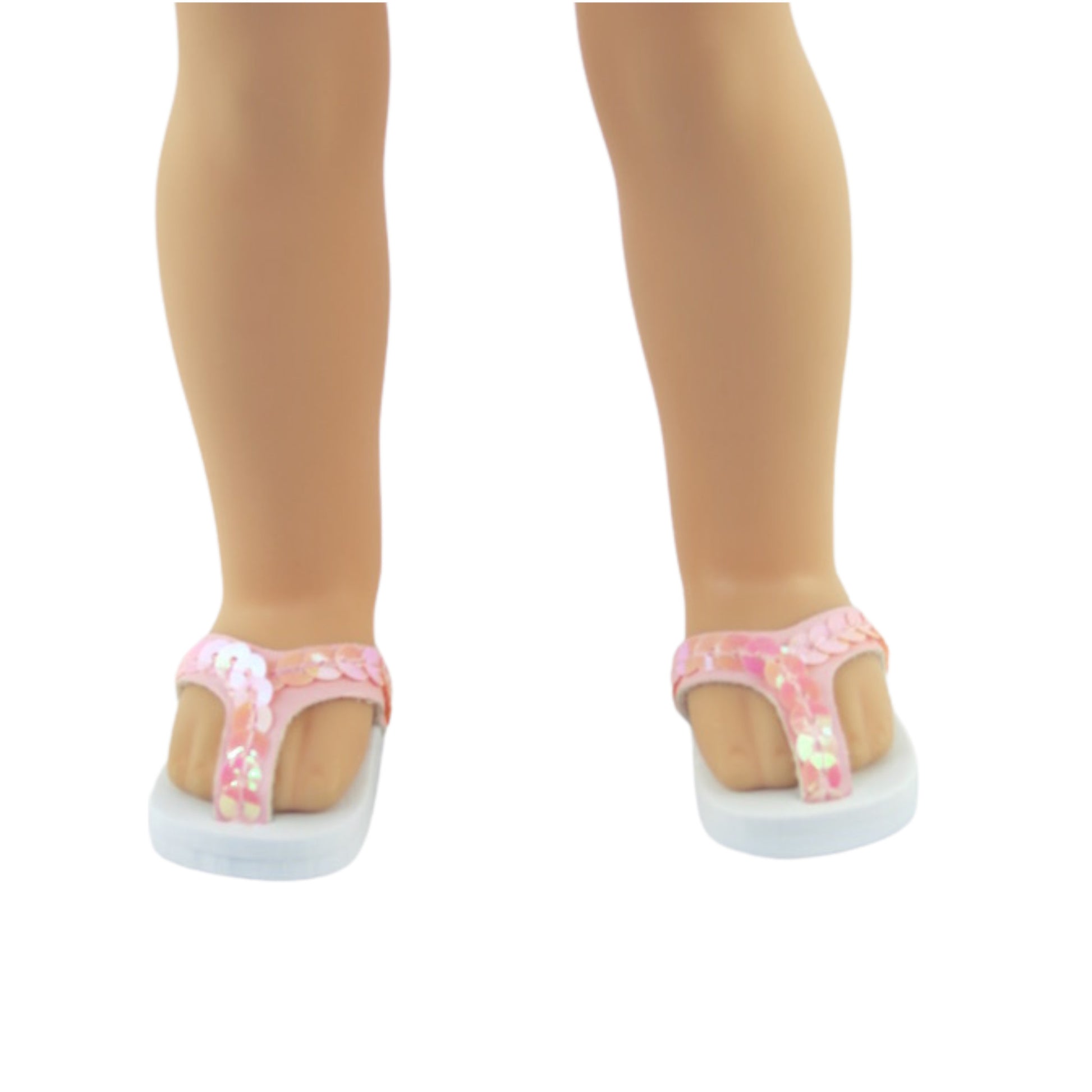 Pink Flip Flops for 14 1/2-inch dolls with doll