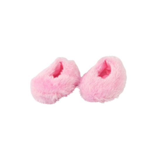 Pink Fuzzy Slippers for 18-inch dolls 