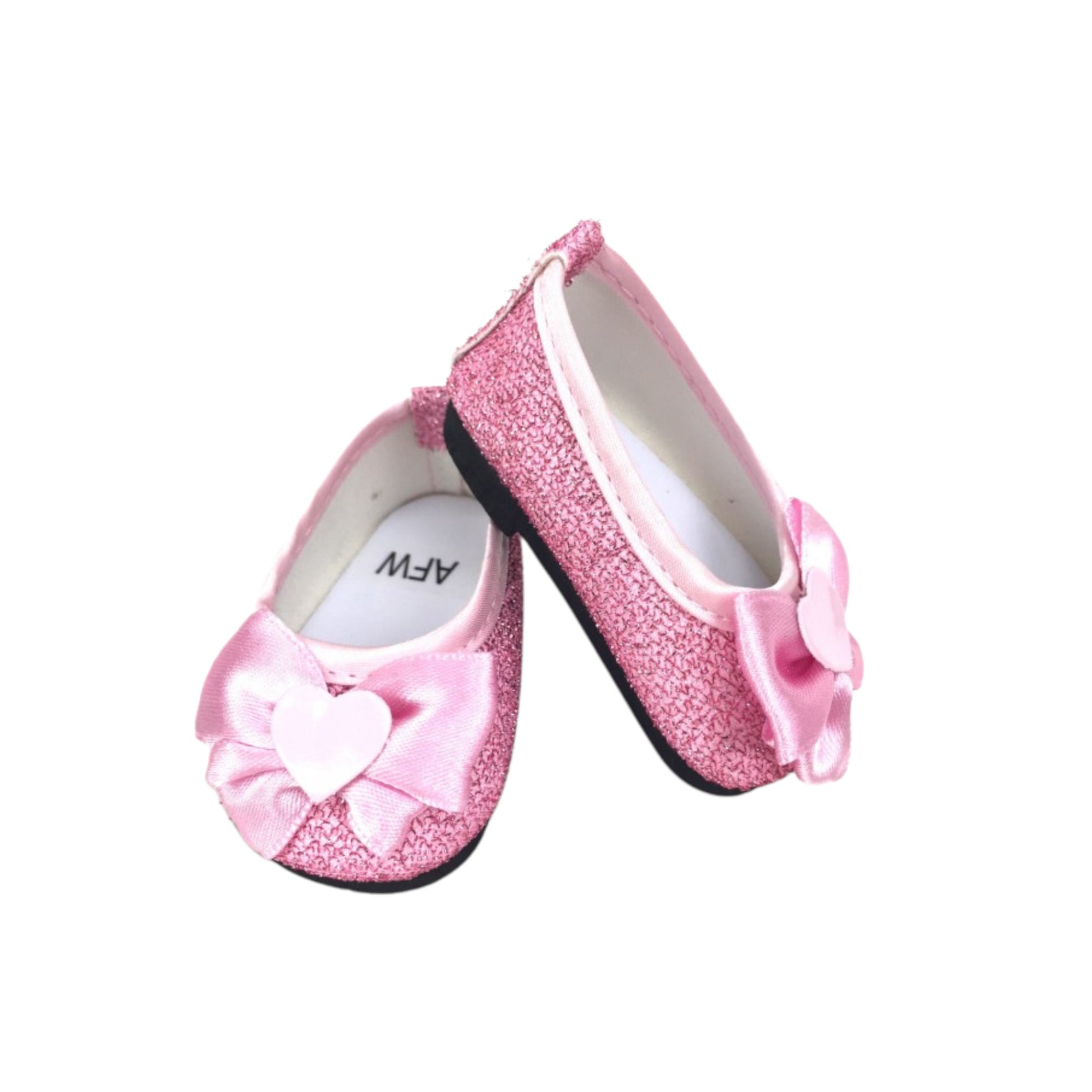 Pink Glitter Dress Shoes for 18-inch dolls