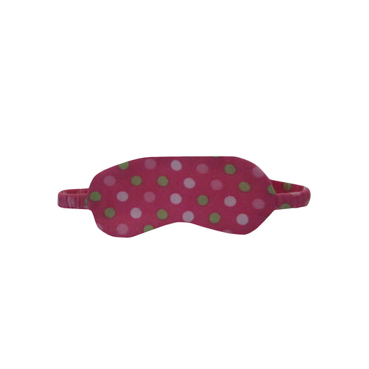 Pink Green White Dots Doll Sleep Mask for 14 1/2-inch dolls