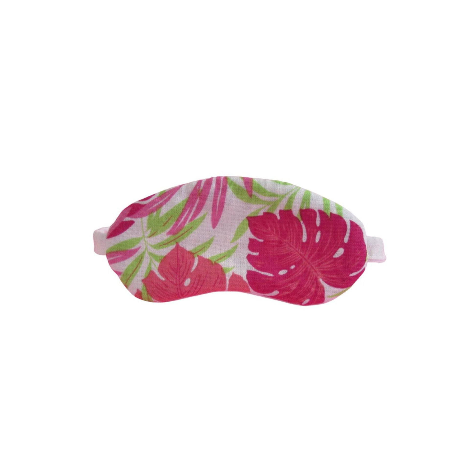 Floral patterned eye mask on a white background