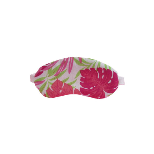 Floral patterned eye mask on a white background