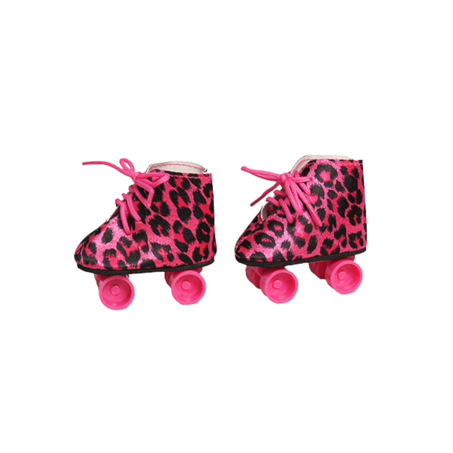 Pink Leopard Roller Skates for 14 1/2-inch dolls Side view