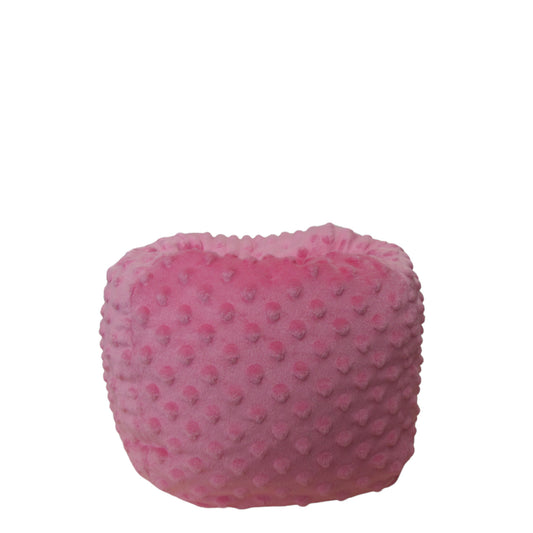 Pink Minky Doll Bean Bag Chair for 18-inch dolls Front view