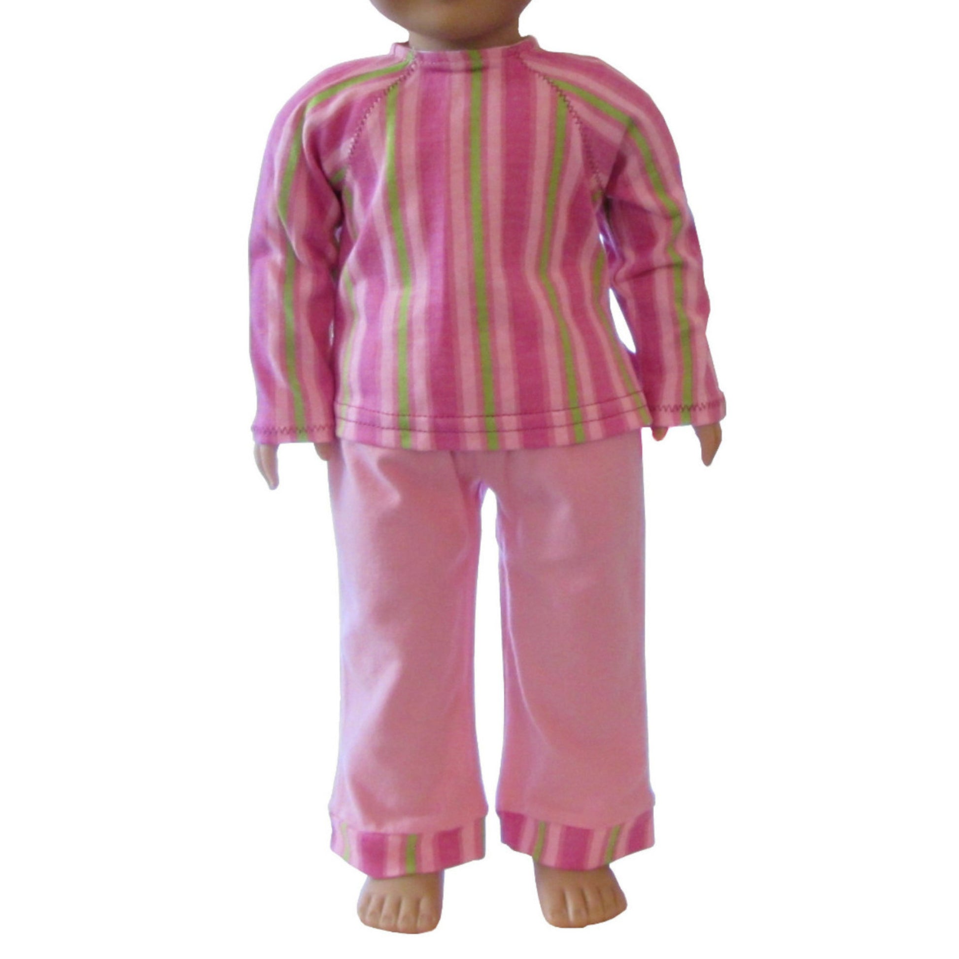 Pink Pastel Striped Top and Pink Pants for 18-inch dolls