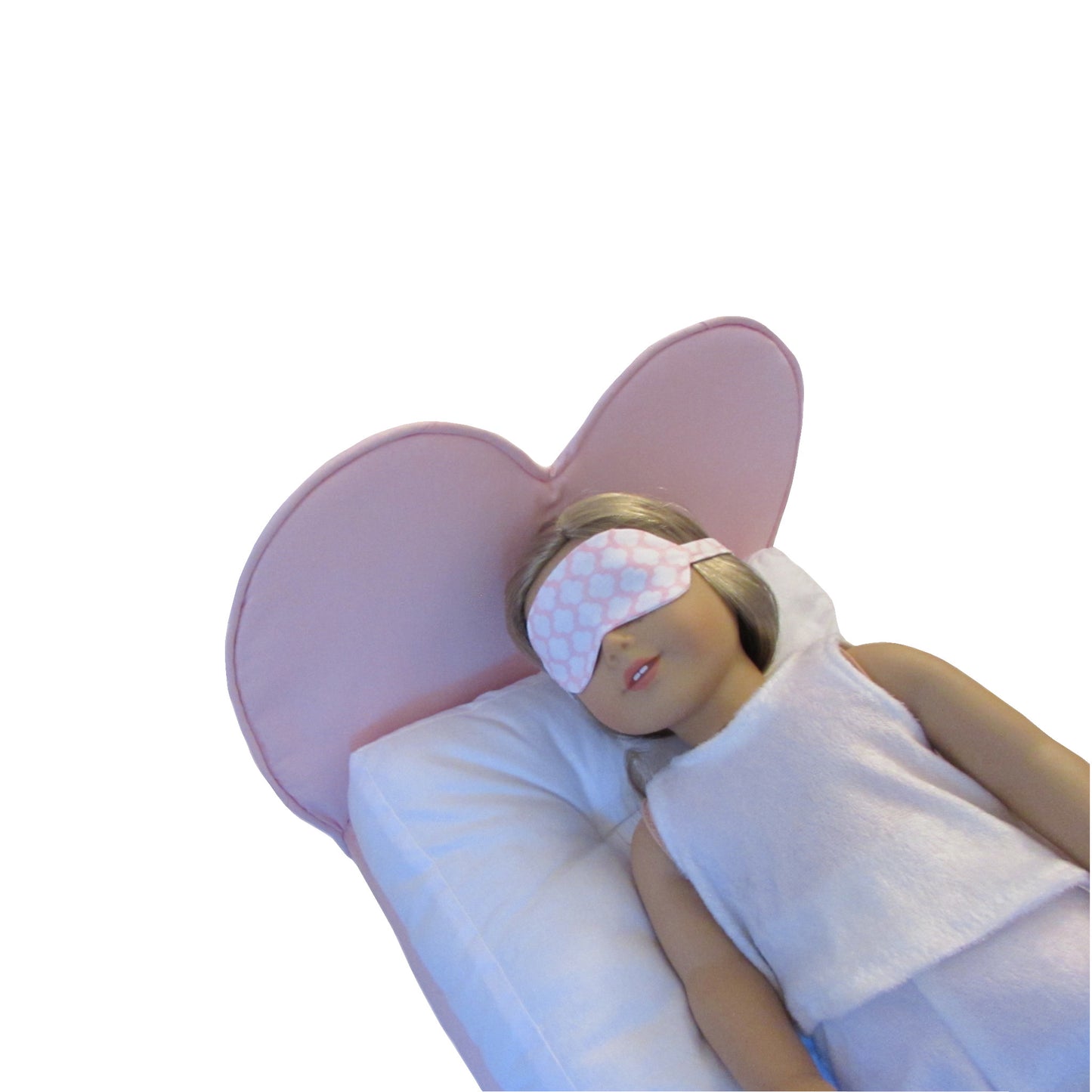 Pink Print Doll Sleep Mask for 18-inch dolls