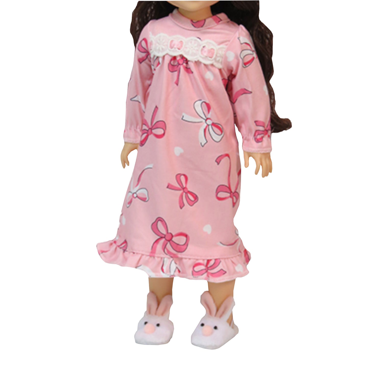 Pink Ribbon Nightgown for 14 1/2 inch dolls