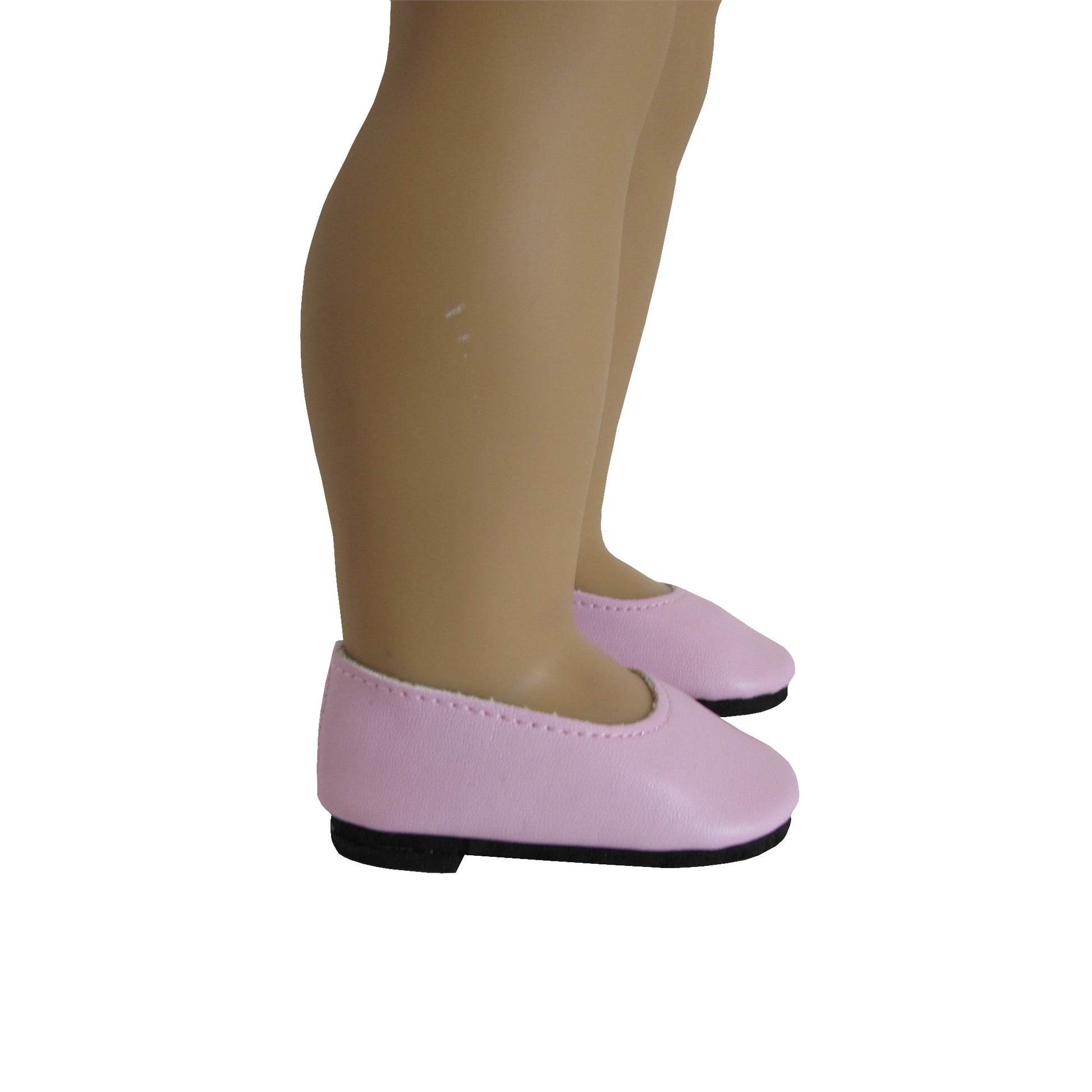 Pink Slip-on Dress Shoes for 18-inch dolls with doll Right