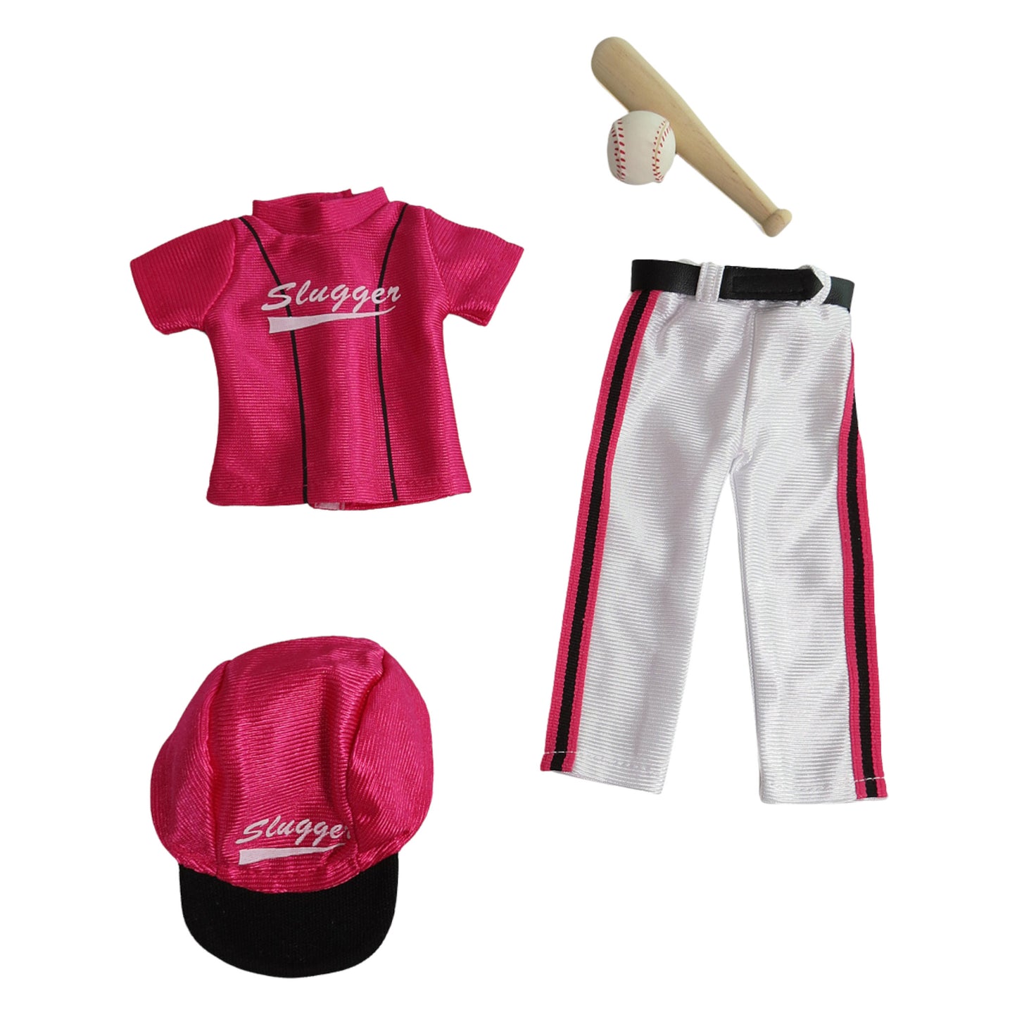 Pink Baseball Uniform for 14 1/2-inch dolls Flat