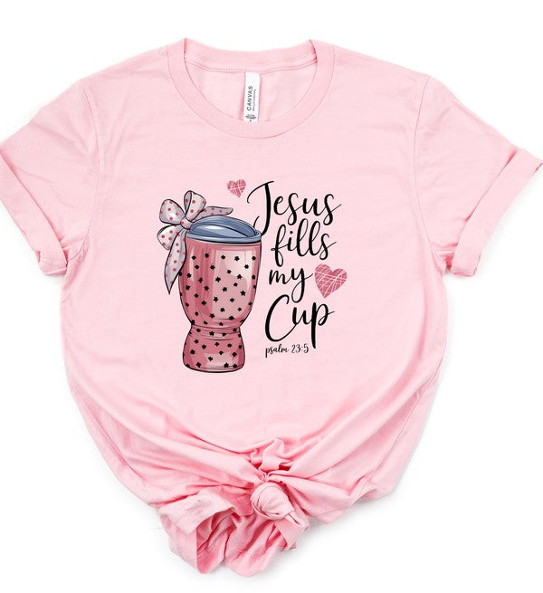 Pink Jesus Fill My Cup Graphic Tee