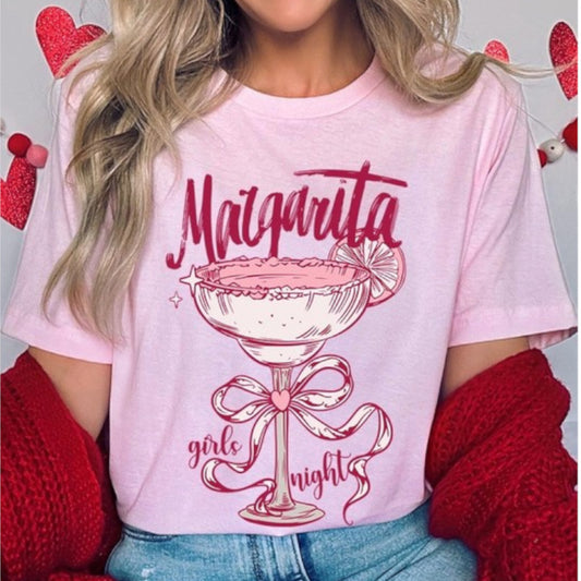 Pink Margarita Girls Night Graphic Tee