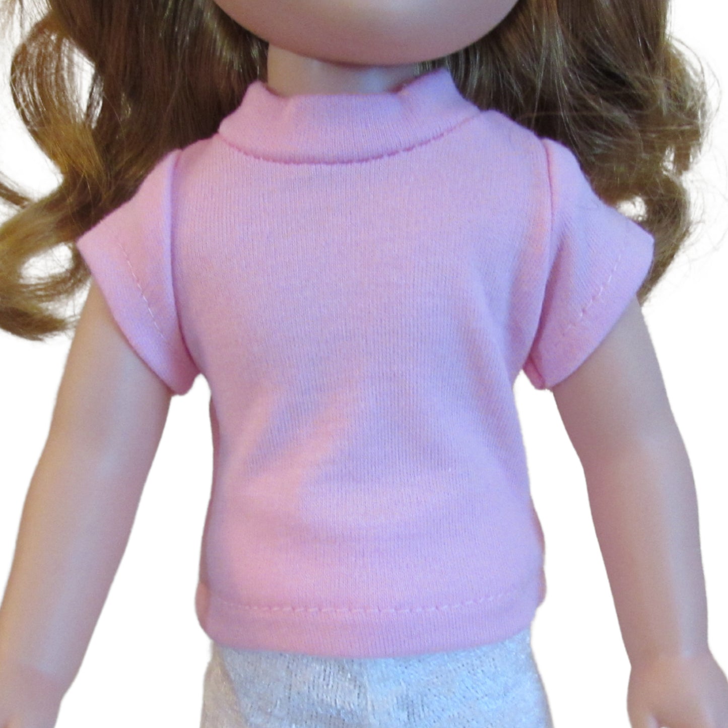Light Pink T-Shirt for 14 1/2-inch dolls with doll
