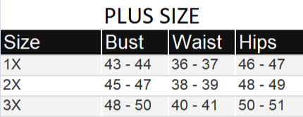 Plus Size Crop Tank Top & Ruched Pants Set Size Chart