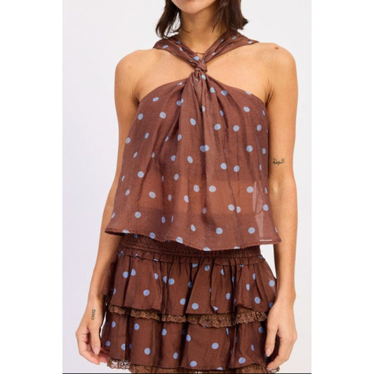 Polka Dot Tie Swing Top