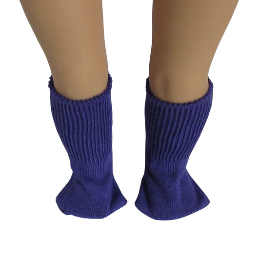 Purple Cotton Socks for 18-inch dolls with Doll