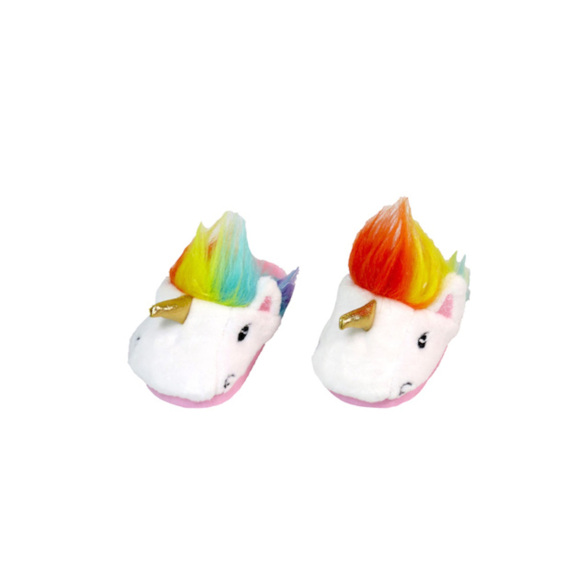 Rainbow Unicorn Slippers for 14.5-inch dolls Front View