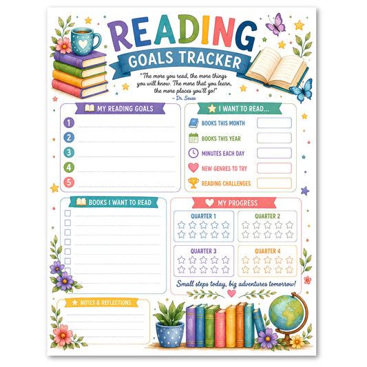 Reading Goal Tracker Printable
