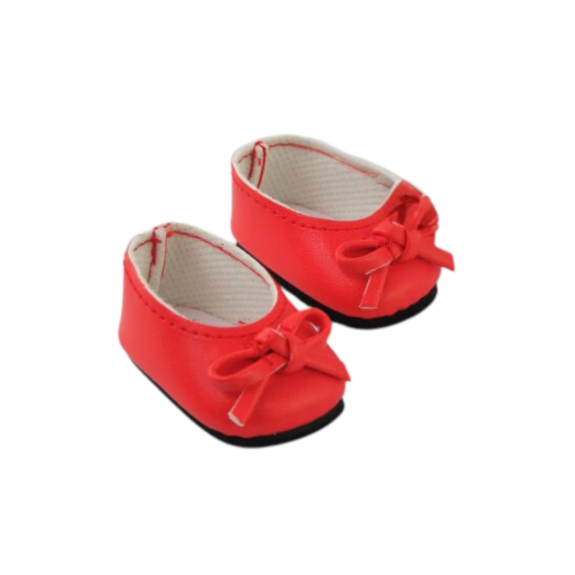 Red Flats with bow for 14 1/2-inch dolls