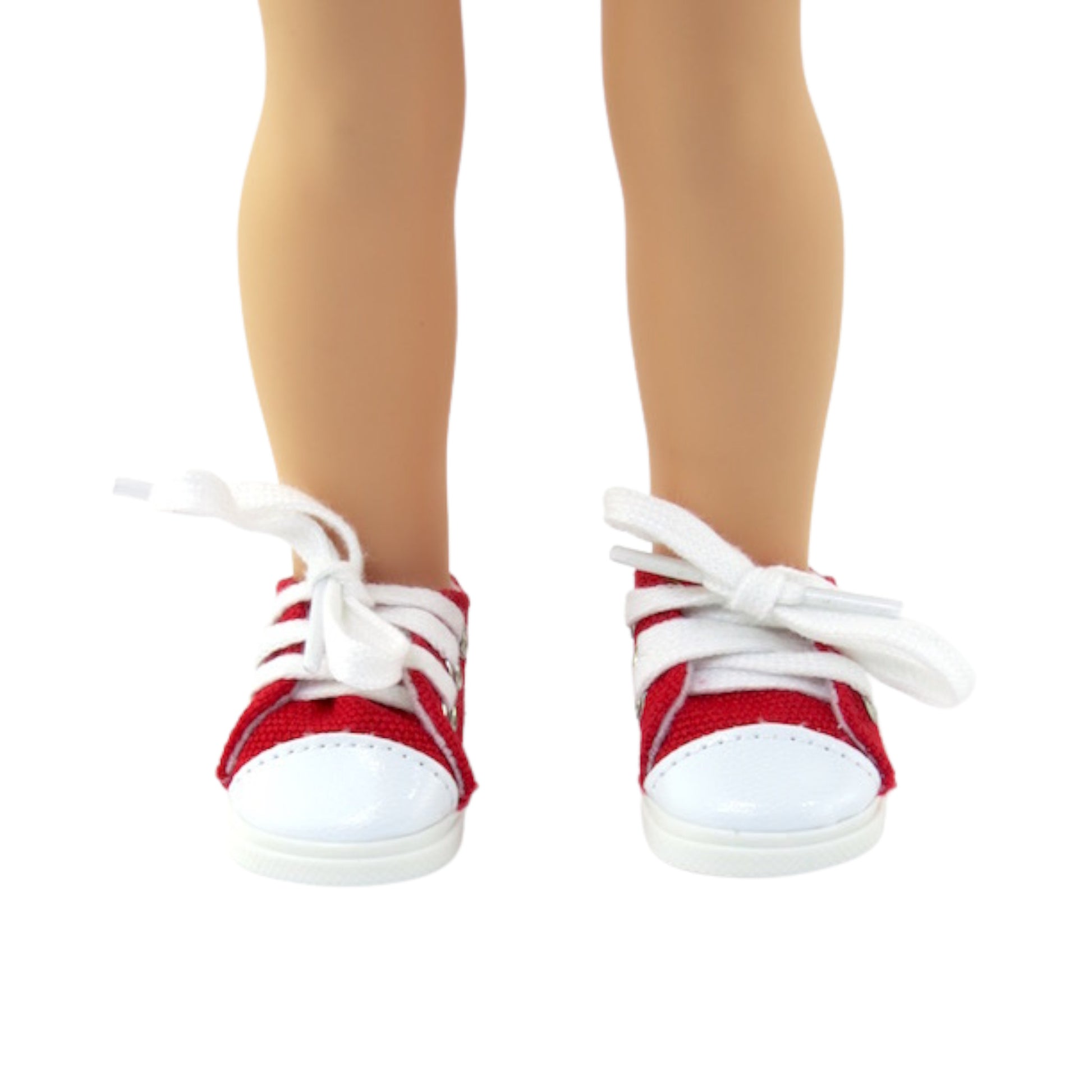 Red Low Cut Sneakers for 14 1/2-inch dolls with doll